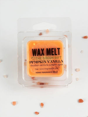 Single orange soy wax melt, scented in pumpkin vanilla. Imagine bourbon Madagascar vanilla with inviting fall pumpkin spice.