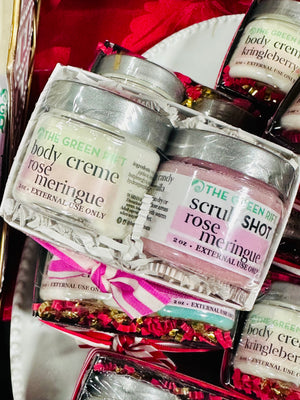 Rose Meringue Body Creme + Sugar Scrub Mini Spa Set