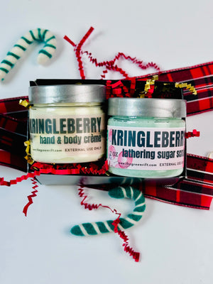 Kringleberry Body Creme + Sugar Scrub Mini Spa Set