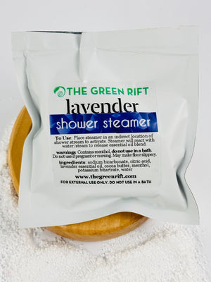 Single Lavender Shower Steamer, one time use to scent your shower to soothing lavender fields.