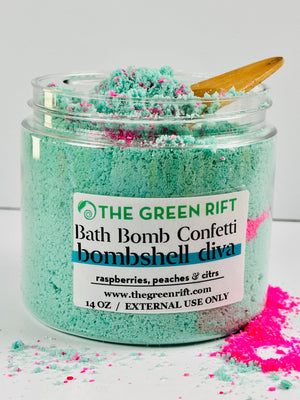 Bath bomb crumbles to shake or scoop into your bath to relax in after a long day.